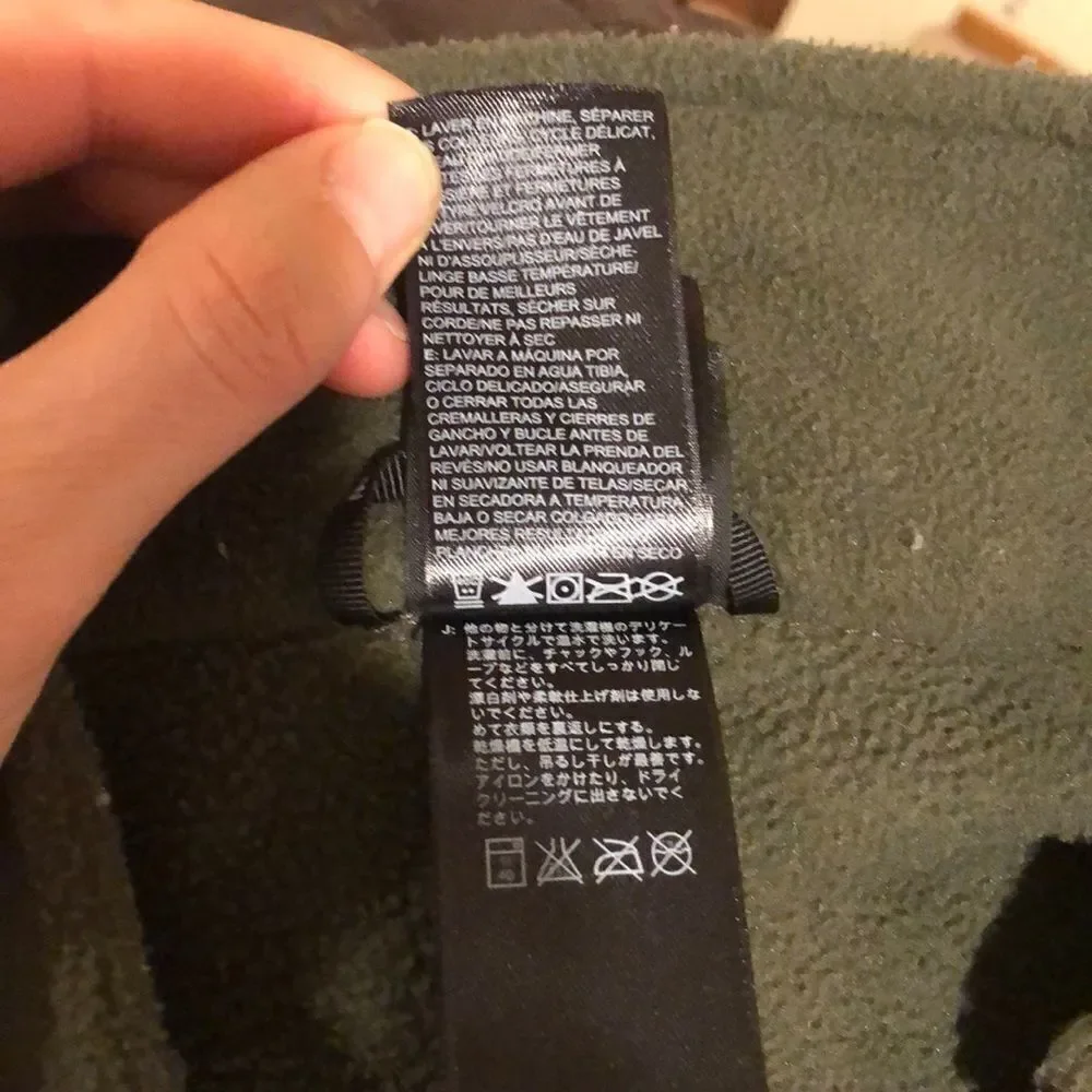NORTH face army green polar fleece